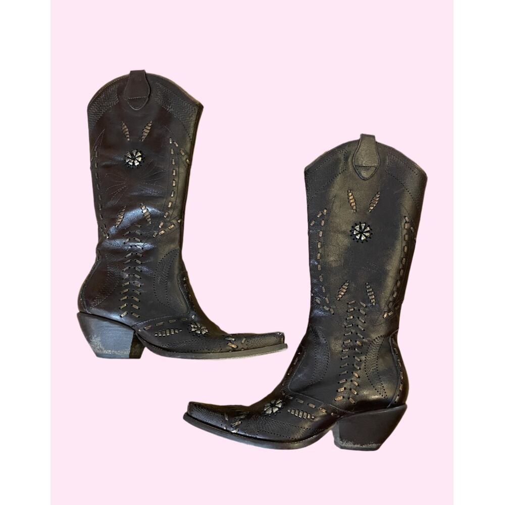 Vintage Embellished Cowgirl Boots